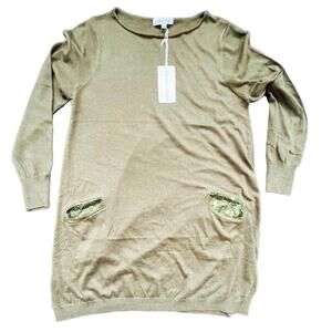 NEW Catwalk Studio Olive Green Sweater w\ Sequin -L